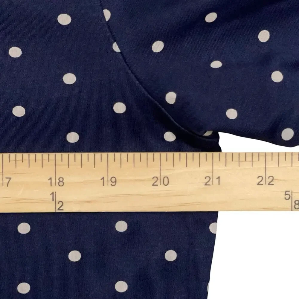 Ralph Lauren Polo Shirt M Navy Classic Fit Golf Resort Club Yacht Preppy Dots